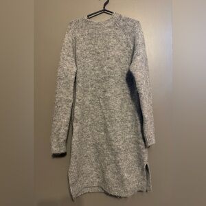 Noisy may Oversized Soft Gray Long Sleeve Dress